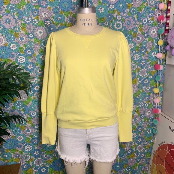 #NWOT# WYSE London Adele Sweatshirt in Lemon Yellow Size:1 - Picture 2 of 12
